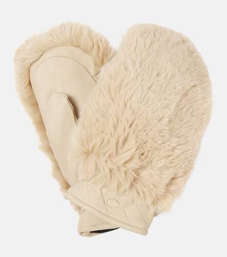 Hill faux fur-trimmed leather ski mittens - Goldbergh - Modalova