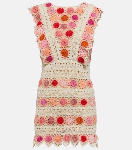 Bouquet floral cotton crochet minidress - Anna Kosturova - Modalova
