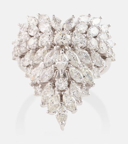 Anillo de oro blanco de 18 ct con diamantes - Yeprem - Modalova