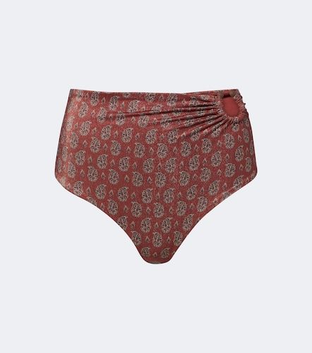 Gathered printed bikini bottom - Johanna Ortiz - Modalova