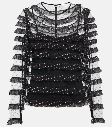 Blusa de plumeti y georgette - REDValentino - Modalova