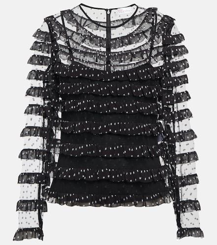 Blusa Point d'esprit in tulle - REDValentino - Modalova