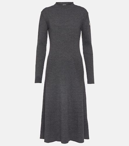 Ribbed-knit wool blend midi dress - Moncler - Modalova