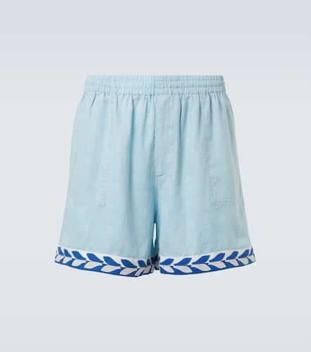 Seedling Stripe linen Bermuda shorts - Bode - Modalova