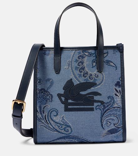 Etro Pegaso leather-trimmed shopper - Etro - Modalova