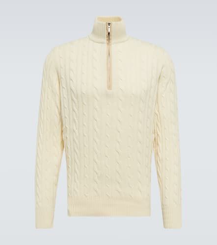 Treccia cable-knit cashmere half-zip sweater - Loro Piana - Modalova
