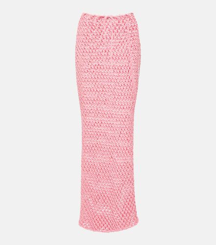 Magen open-knit cotton-blend maxi skirt - Bananhot - Modalova