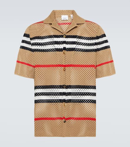 Camicia a maniche corte in maglia - Burberry - Modalova