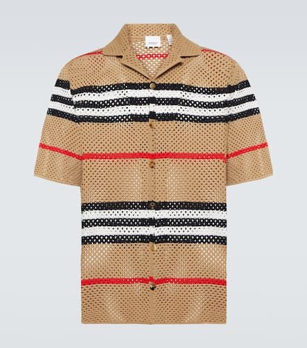 Icon Striped open-knit shirt - Burberry - Modalova