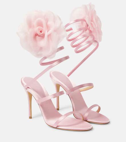 Floral-appliquÃ© satin sandals - Magda Butrym - Modalova