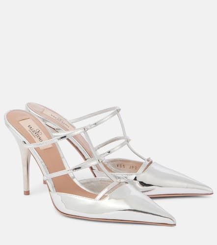 Mules Wispy Rockstud aus Metallic-Leder - Valentino Garavani - Modalova