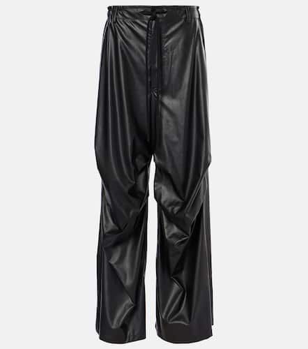 Faux leather wide-leg pants - MM6 Maison Margiela - Modalova