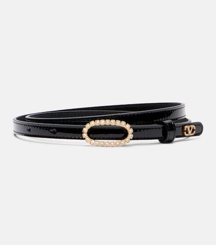 Cintura VLogo in pelle con cristalli - Valentino Garavani - Modalova