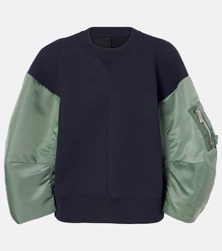 Sweatshirt aus Twill und Fleece - Sacai - Modalova