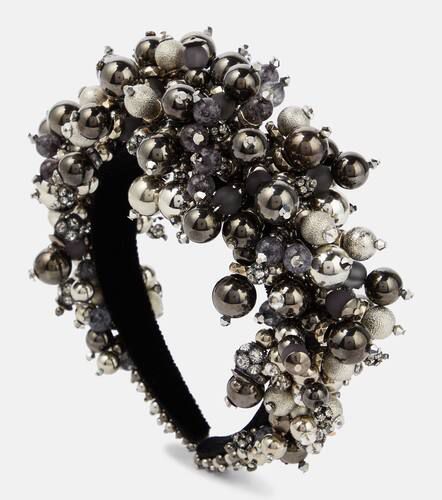Area Embellished velvet headband - Area - Modalova