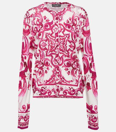Cárdigan de seda con print - Dolce&Gabbana - Modalova