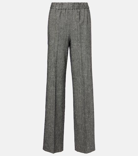 High-rise wool-blend wide-leg pants - Dolce&Gabbana - Modalova