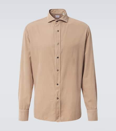 Cotton micro corduroy shirt - Brunello Cucinelli - Modalova