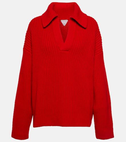 Wool and cashmere polo sweater - Bottega Veneta - Modalova