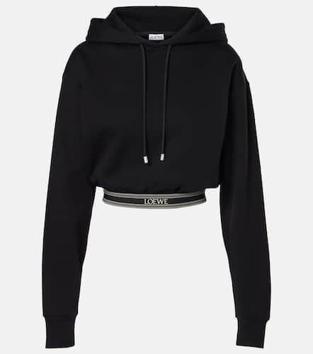 Cropped-Hoodie aus Baumwoll-Jersey - Loewe - Modalova