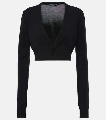 Cropped virgin wool cardigan - Dolce&Gabbana - Modalova