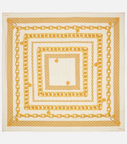 Treasure silk twill scarf - Versace - Modalova