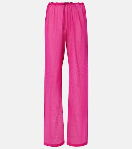 Pantalon ample à taille haute en soie mélangée - Dries Van Noten - Modalova