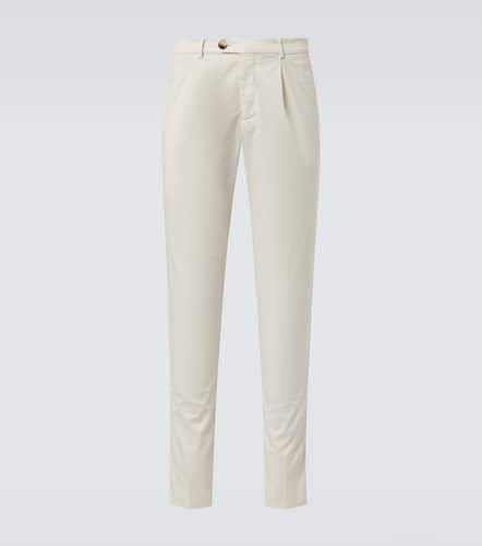 Cotton-blend gabardine slim pants - Brunello Cucinelli - Modalova