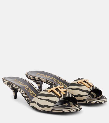 Sandalias con estampado de leopardo - Tom Ford - Modalova