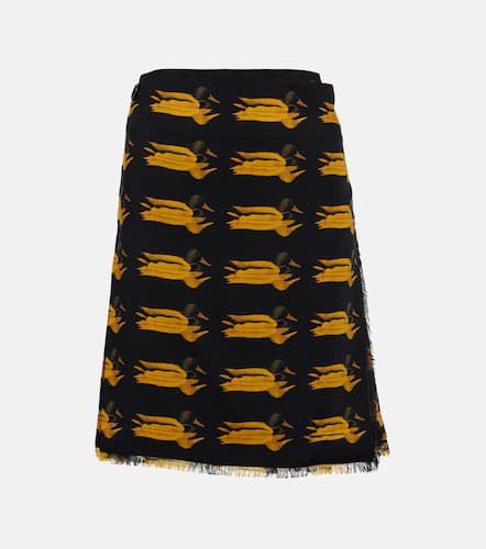 Burberry Minifalda de sarga de lana - Burberry - Modalova