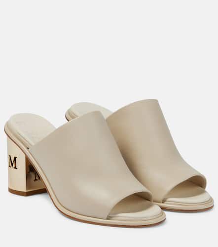 Max Mara Damier leather mules - Max Mara - Modalova