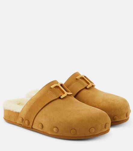 Chloé Marcie suede and shearling slippers - Chloe - Modalova