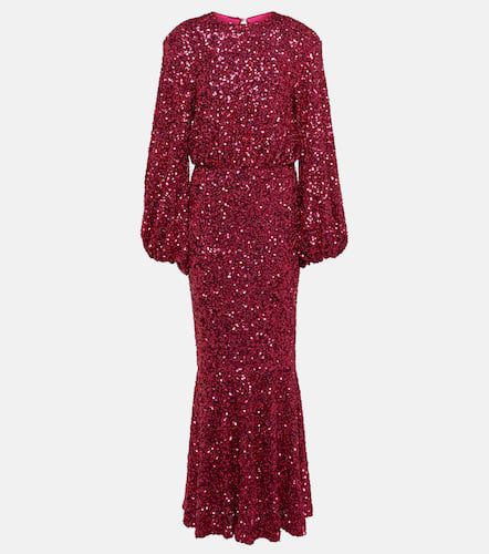 Sequined puff-sleeve maxi dress - Rotate - Modalova