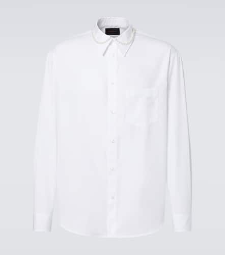 Faux pearl-embellished cotton poplin shirt - Simone Rocha - Modalova