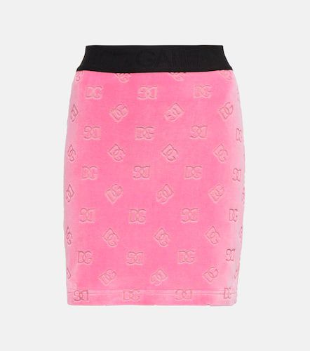 Minifalda de algodón con logo - Dolce&Gabbana - Modalova