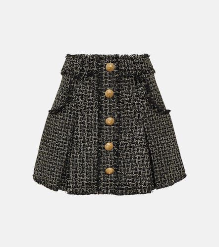 Balmain Pleated tweed miniskirt - Balmain - Modalova
