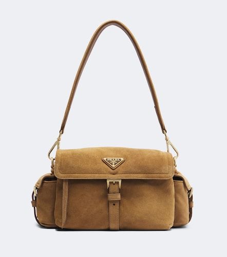 Explore Medium suede shoulder bag - Prada - Modalova