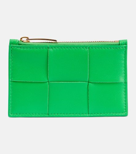 Intreccio leather card holder - Bottega Veneta - Modalova