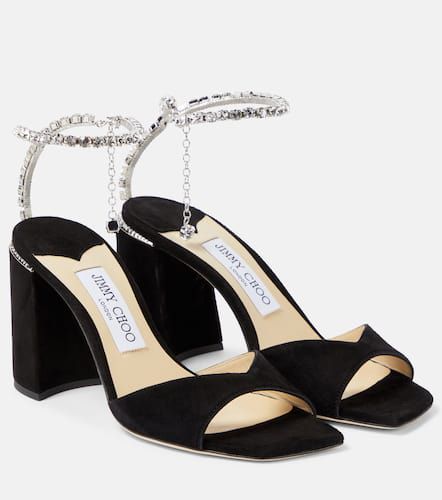 Sandali Saeda 85 in suede con cristalli - Jimmy Choo - Modalova