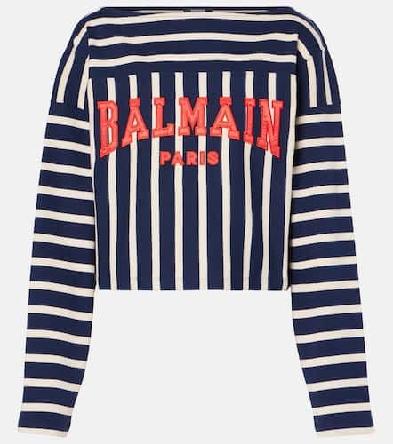 Balmain Logo striped cotton top - Balmain - Modalova