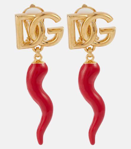 Capri DG clip-on drop earrings - Dolce&Gabbana - Modalova