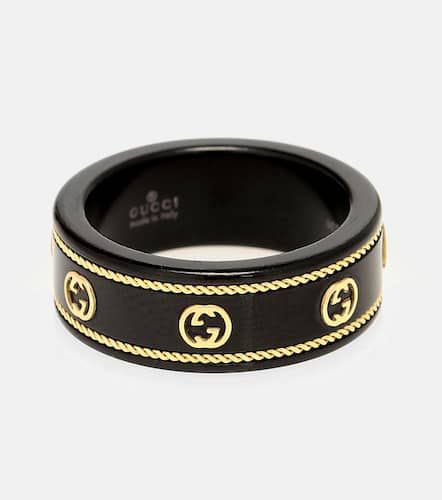 Icon 18kt gold-embellished ring - Gucci - Modalova