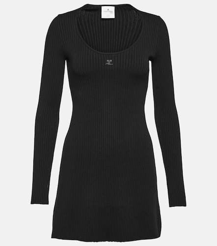 Courrèges Ribbed-knit jersey minidress - Courreges - Modalova