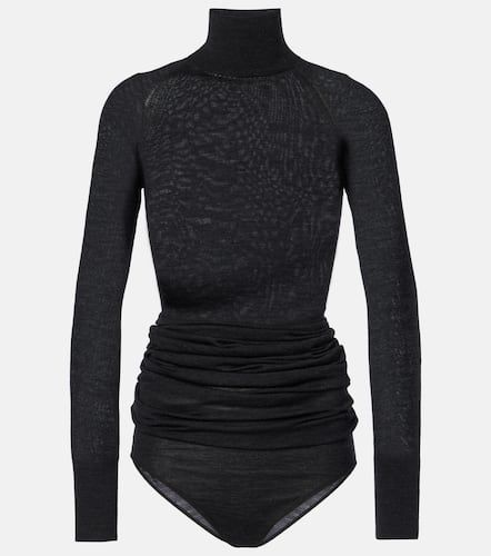 Alaïa Body de lana drapeado con cuello alto - Alaia - Modalova