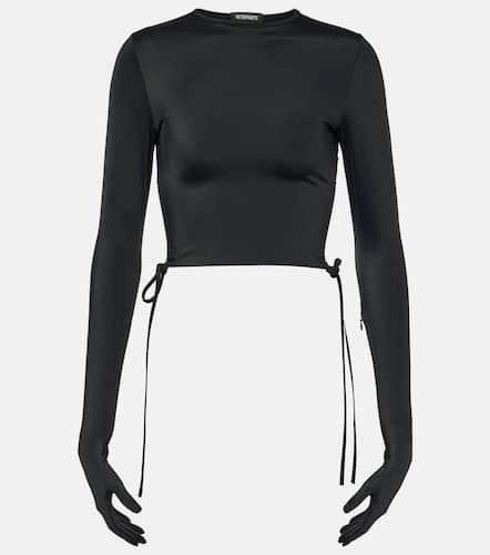 Vetements Tie-waist jersey crop top - Vetements - Modalova