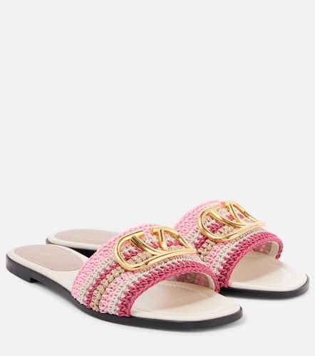 VLogo Signature crochet slides - Valentino Garavani - Modalova