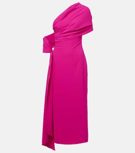 Vestido de cóctel en crepé de seda con capa - Marmar Halim - Modalova