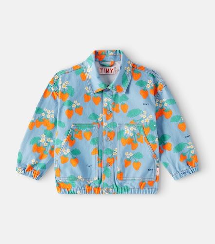 Strawberries denim jacket - Tinycottons - Modalova
