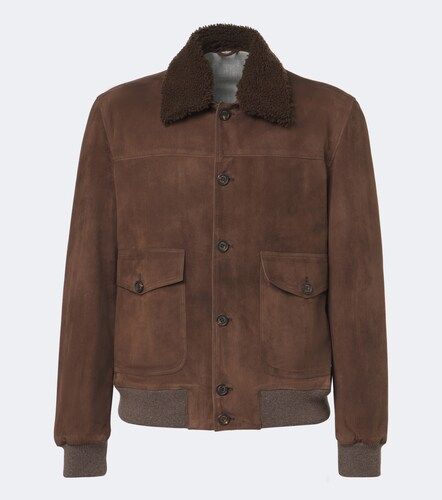 Giacca in suede foderata in shearling - Eleventy - Modalova