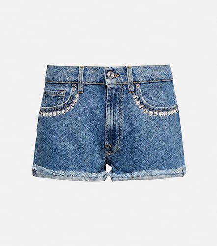 Shorts di jeans con cristalli - 7 For All Mankind - Modalova